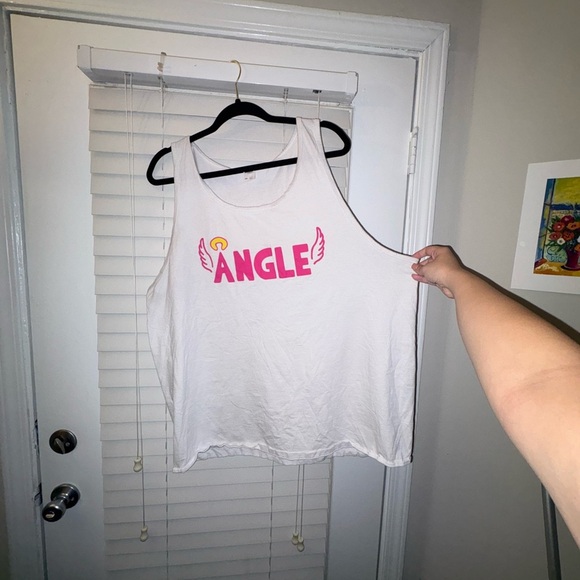 Fruit of the Loom Tops - White “Angle” Unisex Tank Top Size 2XL